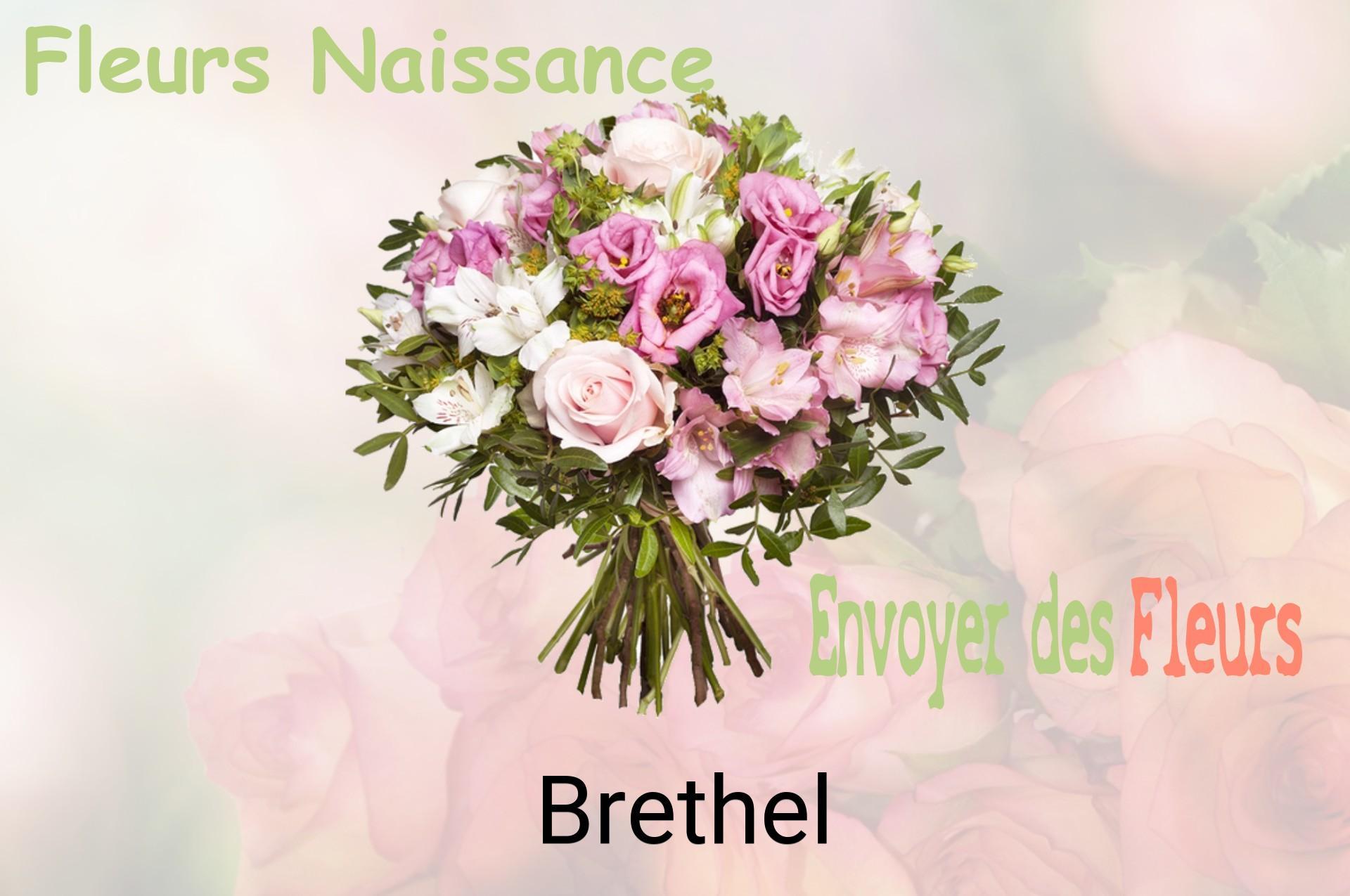 Bouquet de fleurs de naissance livré à Brethel
